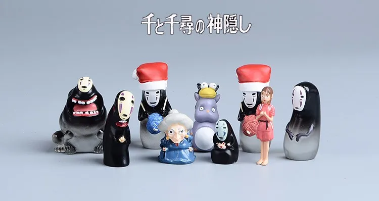 Тихиро миядзаки Хаяо Унесенные Призраками Фигурку Studio Ghibli Аниме Смолы Figuras Kaonashi Chihiros Парилки Мини-Детские Игрушки