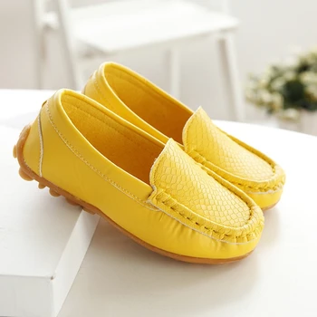 

2019 Spring Baby Boys Casual Loafers Solid PU Leather Slip On Children's Leisure Shoes Girls Flats sapatos