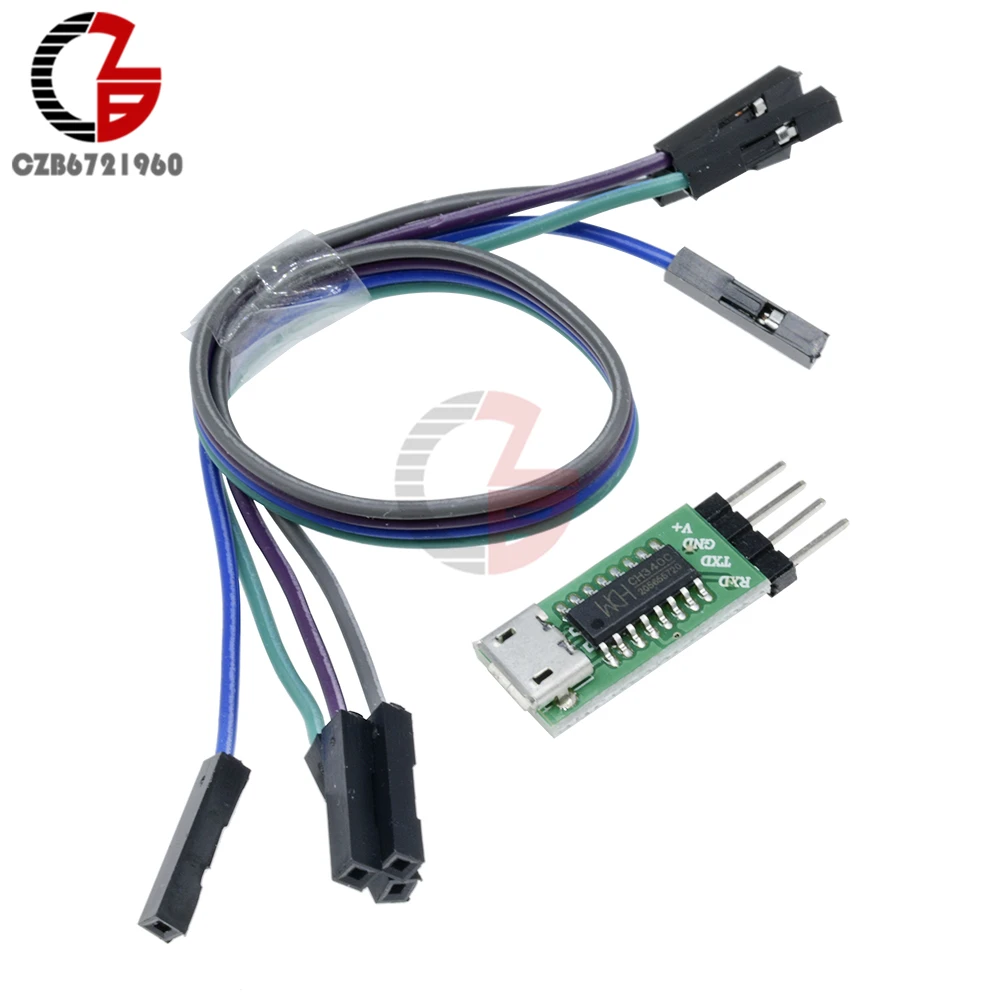 

CH340C Micro USB to TTL Serial Port ISP Download Module Replace CP2102 CH340G PL2303 CH340T for STM32 51 Dupont Cable DC5V 3.3V