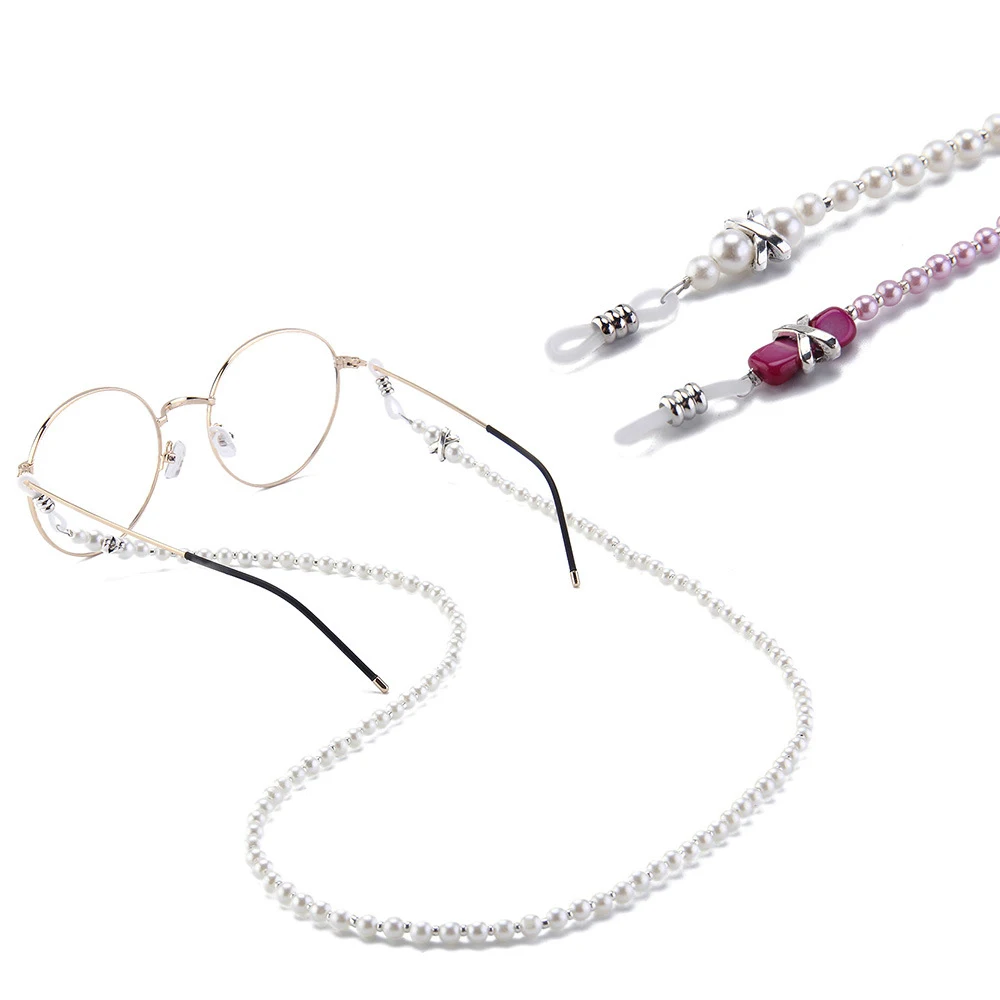 

1PC Fashion Elegant Handmade Imitation Pearl Beaded Eyeglass Chains Men Women Practical Sunglasses Reading Glasses Chain