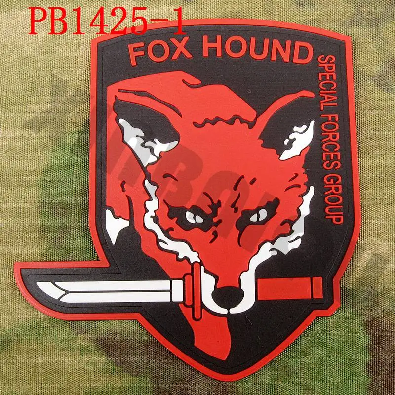 ПВХ патч металлическая Шестерня твердый MGS FOX HOUND спецназ Группа крюк на