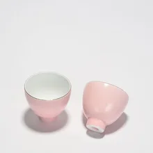 2 шт./партия ручная роспись Китайская розовая керамика и фарфор керамическая чашка чайный набор кунг-фу чистый чай чашка отправлено друзья