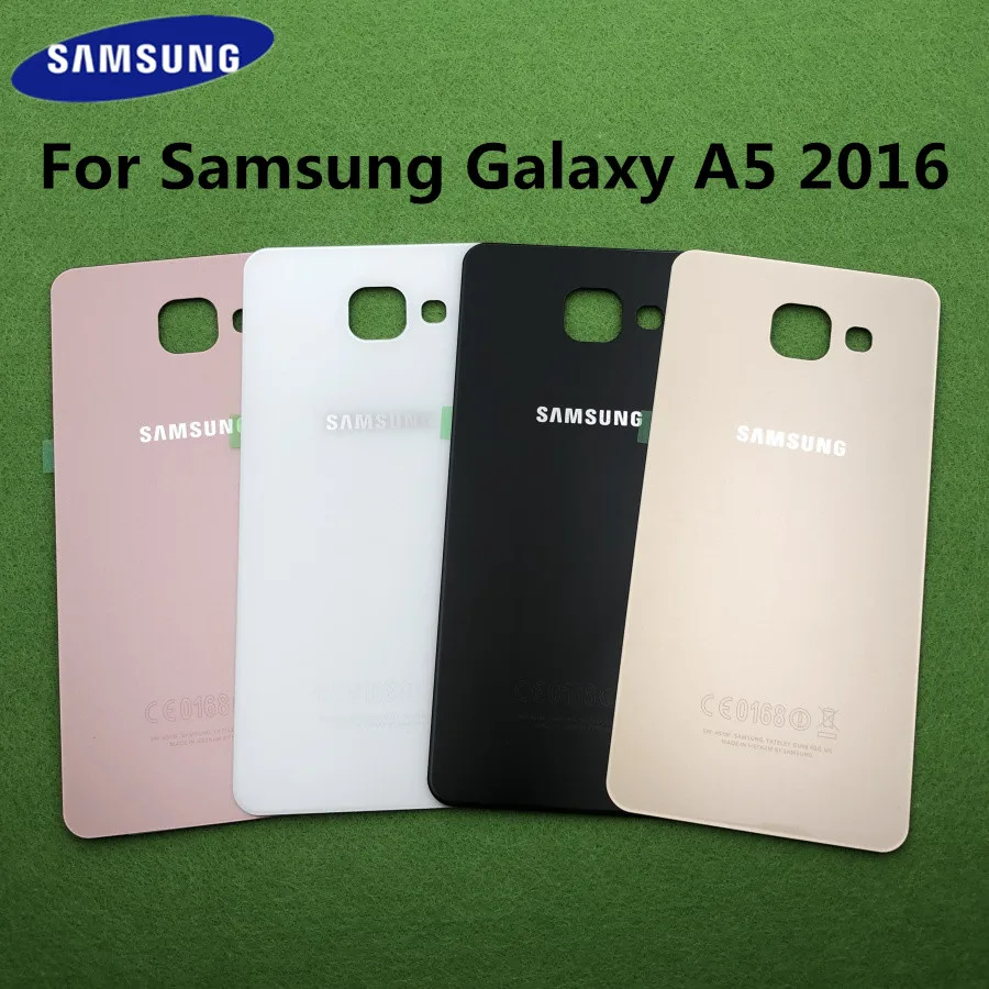 100% Оригинальный чехол для задней батареи Samsung Galaxy A510 A510F 3D стеклянный корпус A5 2016