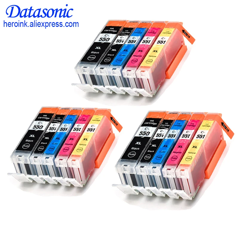 15 XL чернильные картриджи для PGI550 CLI551 Canon Pixma iP7250 MG5450 MG6350 MX925 IP7159 MG5550 IX6850 MG6450 MG6650 |