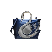 2017 llegó el NUEVO diseño del cisne de las mujeres bolsa de Cuero de LA PU Bolsos de Totalizadores Del Bolso de Hombro de Gran Capacidad de la Bolsa de Compras de Moda Bolsa Feminina