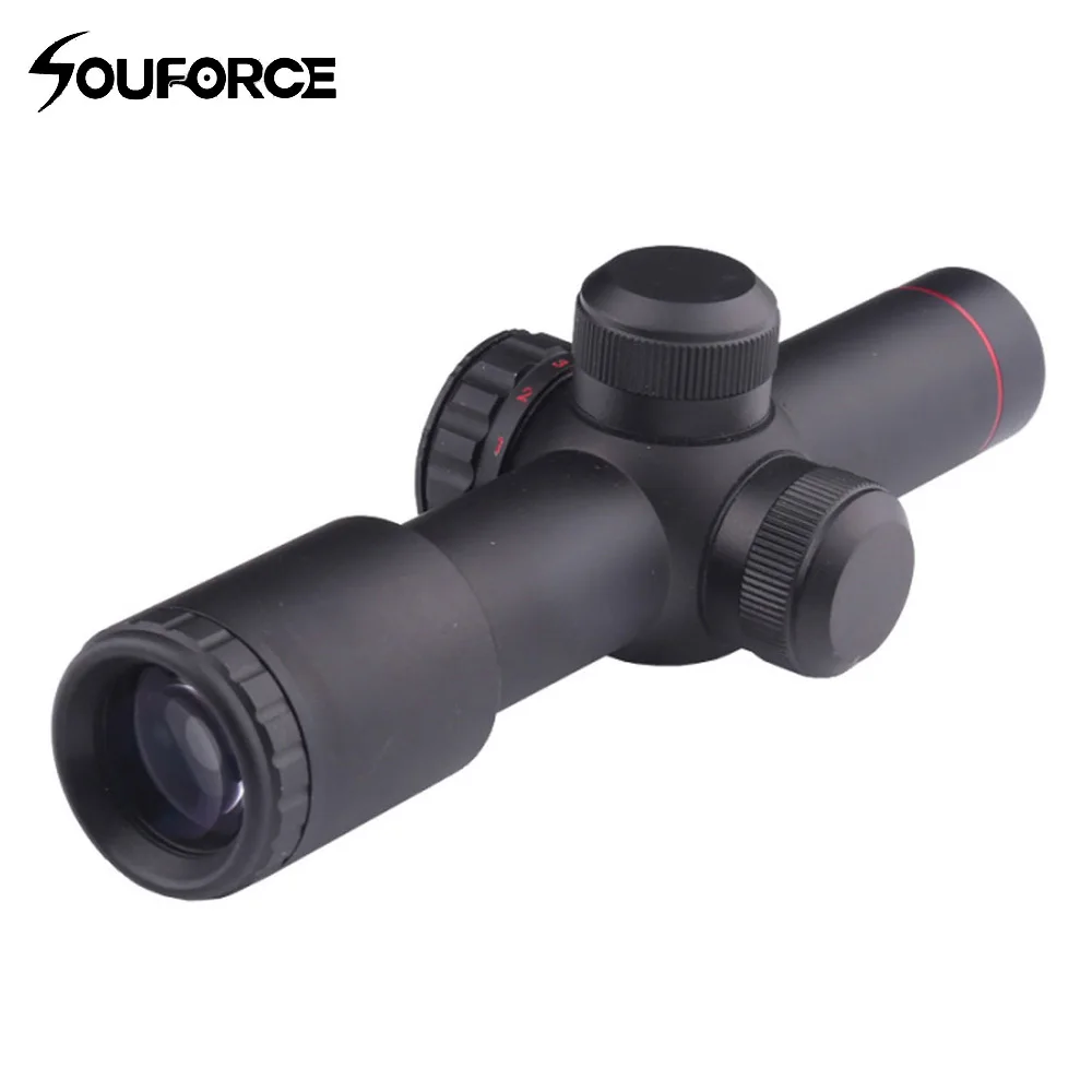 

Tactical Optical Sight Scope None-Illumination 4.5X20E Mil Dot One-piece Hunting Riflescope with 1 Pair Scope Ring Lens Cover