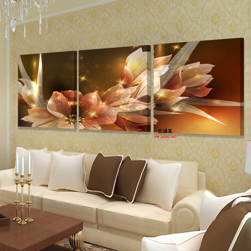 Современные настенные картины на холсте в гостиной для спальни художественные картины масляная Модульная картина печать на домашний декор цветочная картина