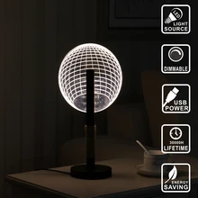 USB настольная лампа ночник 3D лампа акрил, дерево Ночная затемнения света светодио дный ночник для дома прикроватная ночник IY804011