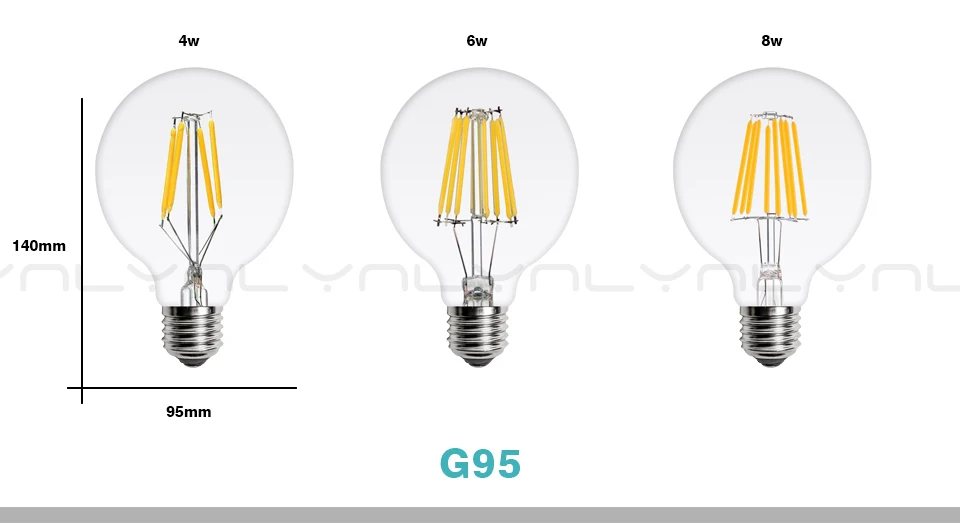 YNL лампада винтажный светодиодный светильник Эдисона E27 E14 220 В 2 Вт 4 Вт 6 Вт 8 Вт Bombillas ST64 G80 светодиодный светильник античный ретро стеклянный светильник накаливания