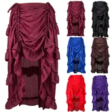 Юбки женские модные плиссированные юбки стимпанк юбка в готическом стиле оборки Пиратская Юбка зимняя одежда faldas mujer moda