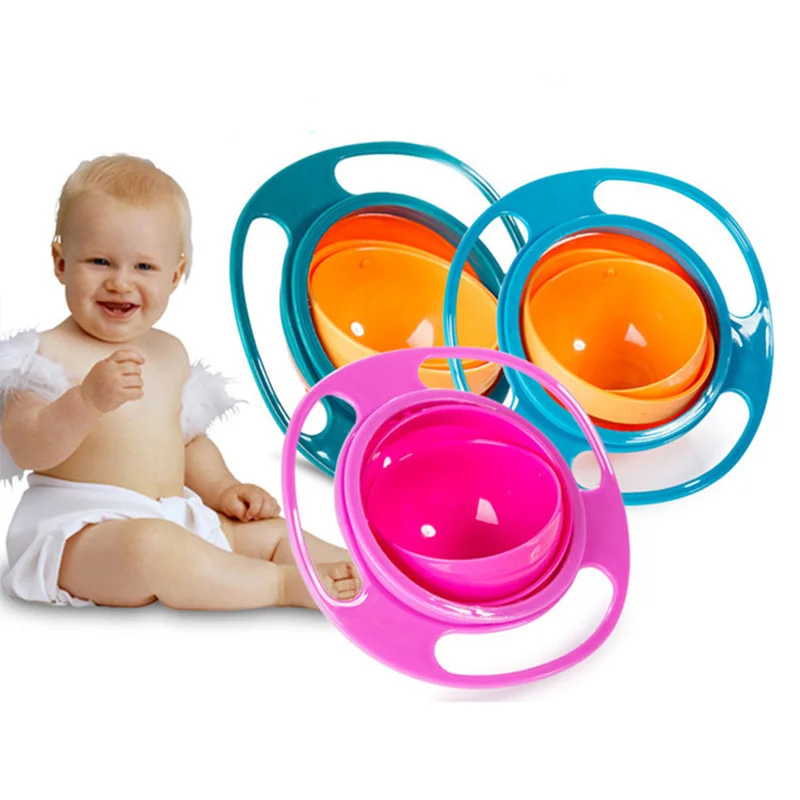 

Baby Feeding Gyro Dish Cute Baby Feeding Gyro Bowl Universal 360 Rotate Spill-Proof for Babies Food Feeding Dinning Bowl