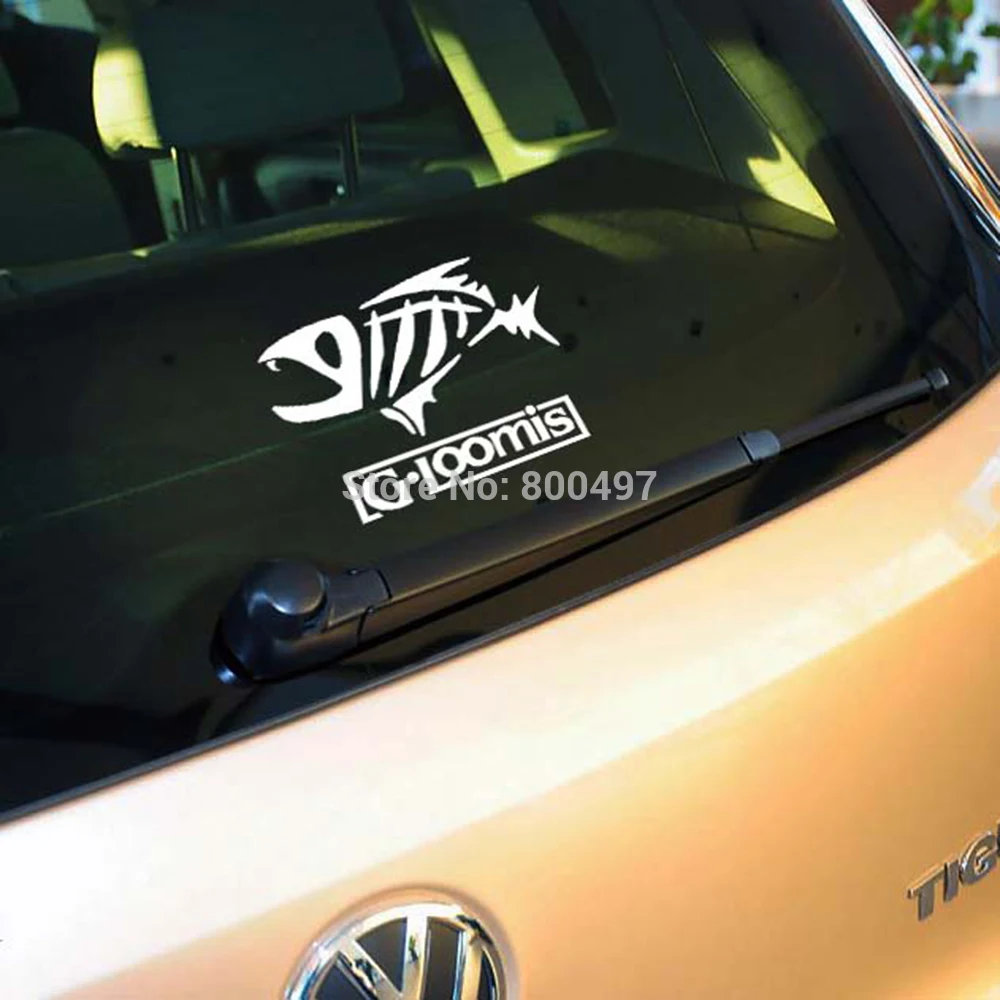 Забавная Автомобильная наклейка с изображением черепа рыбы G loomis, автомобильные ПВХ наклейки, автомобильные аксессуары, наклейка для Tesla, Toyota, Volkswagen, hyundai, Kia, Lada