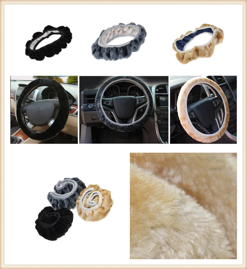 Car steering wheel cover plush super soft handle telescopic for Volkswagen vw Tuhuan 1.4T Touareg2 New Beetle Passat B6