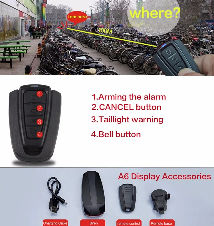 Discount Anti-thift MTB Bike Alarm Rechargeable Bicycle Laser Light Mountain Bike Rear Light Wireless Remote Control Alarm Cycling Lights 24 Discount Anti-thift MTB Bike Alarm Rechargeable Bicycle Laser Light Mountain Bike Rear Light Wireless Remote Control Alarm Cycling Lights 24