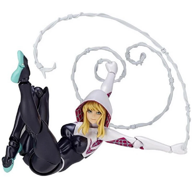 Revoltech Spider Gwen Stacy No.004 PVC Action Figure Model Gift Toy  (3)