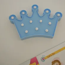 YIYANG 3D Корона ночник теплый белый блеск светодиодный ночник для детского подарка стол/прикроватные украшения для помещений