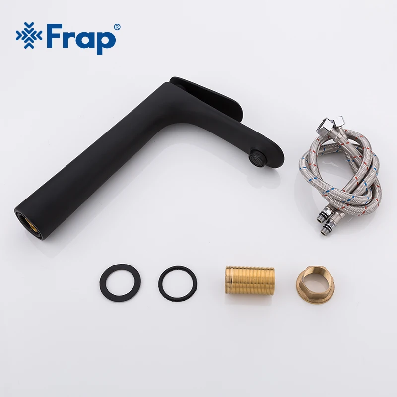 Frap Black Brass Basin Faucet Single Handle