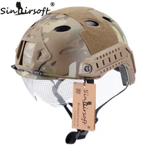 SINAIRSOFT военный страйкбол защитный Быстрый Шлем с защитными Goggle PJ Тип шлем прыжок Тактический шлем страйкбол