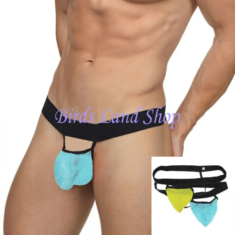 

Mens Sexy Pouch Window String Thong Silky Soft Underwear G5232