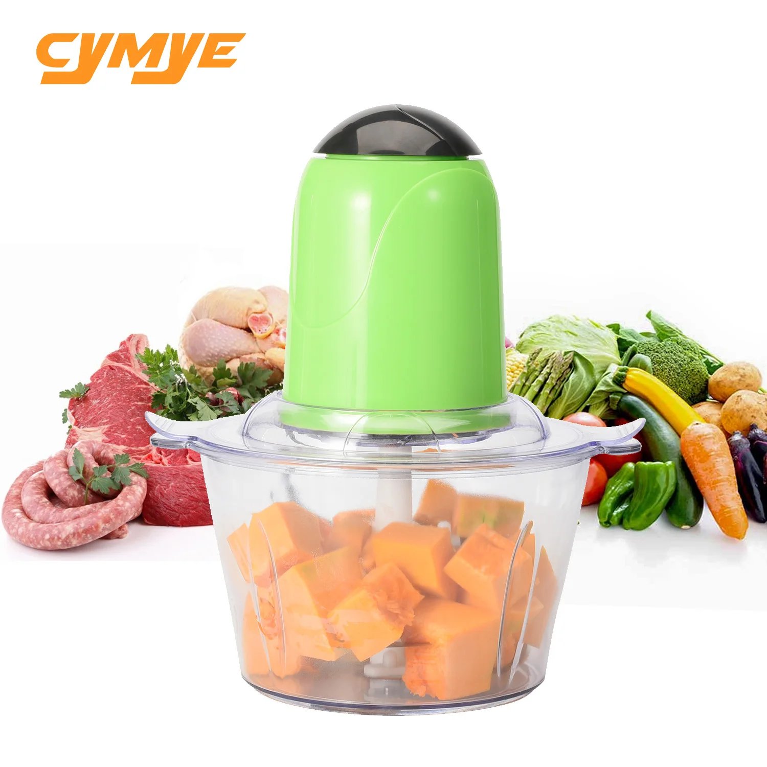 

Cymye 2L electric stainless steel kitchen meat grinder chopper cocina shredder