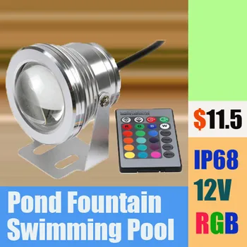 

20W 12V Led RGB Underwater Spot Light Waterproof IP68 Fountain Pool Lamp 16 Colorful