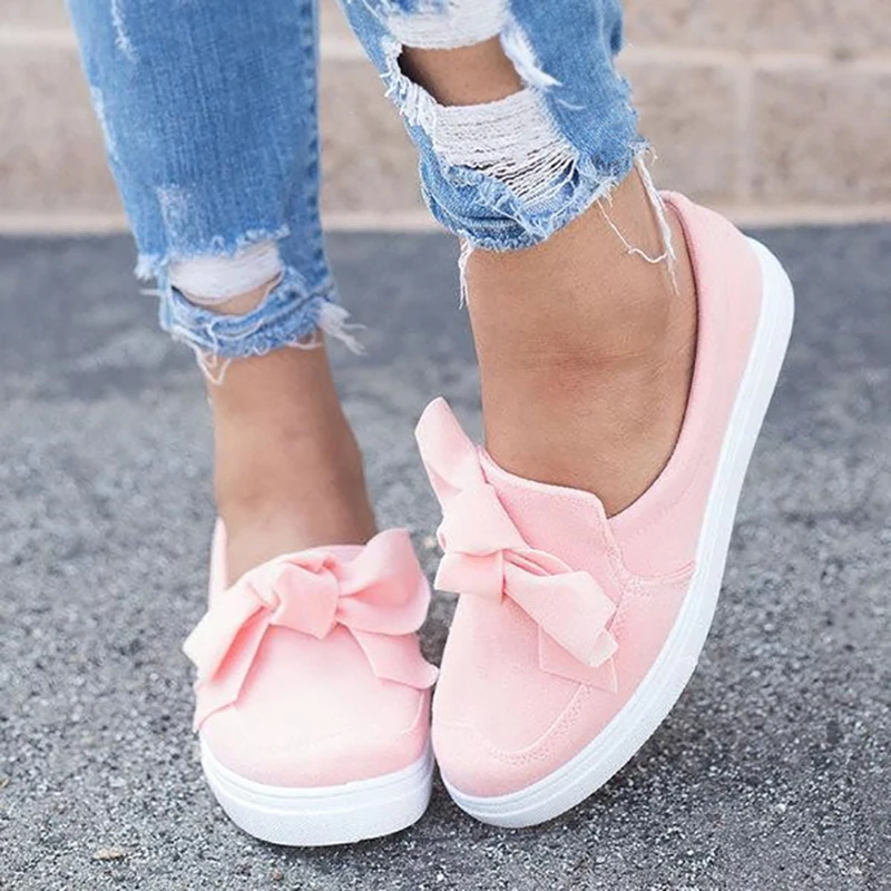 pink canvas flats