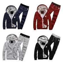 Для мужчин Бейсбол костюм Мода Высокое качество утепленное бархатное худи пальто для девочек+ спортивные штаны, брюки H8