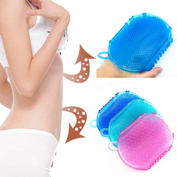 

1Pcs Silicone Body Massage Scrub Brush Gloves Shampoo Scalp Massage Brush Slimming Body Bath Brush Peeling Exfoliating Gloves