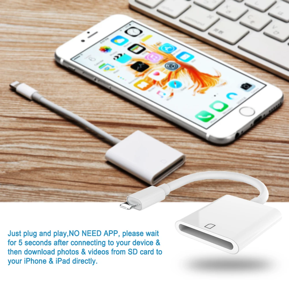 OTG кард ридер для Lightning на SD смарт цифровая камера адаптер считывателей iPhone iPod Apple