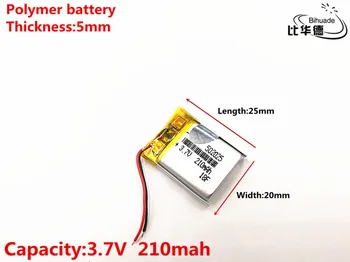 

3.7V 210mAH 502025 Polymer lithium ion / Li-ion Rechargeable battery for DVR,GPS,mp3,mp4