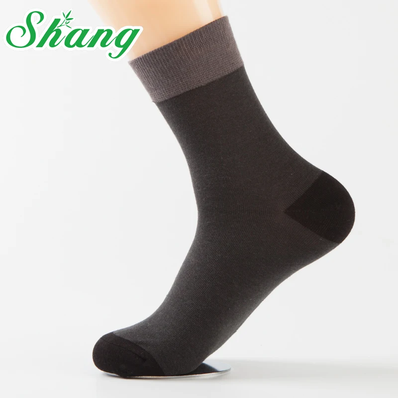 

Shang Brand men high quality Stitching color Bamboo fiber socks men's elite Business casual socks Natural antibacterial LQ-52