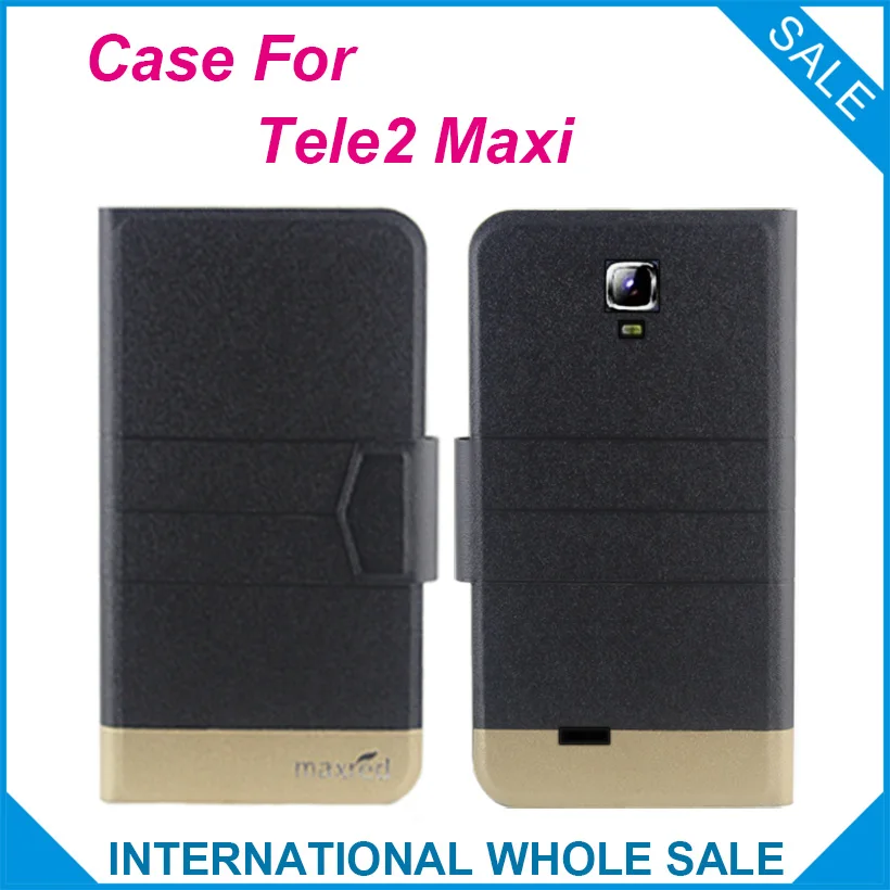 5 Colors Hot! Tele2 Maxi Case 2017 High quality Full Flip Fashion Customize Leather Exclusive 100% suitable Cover phone | Мобильные