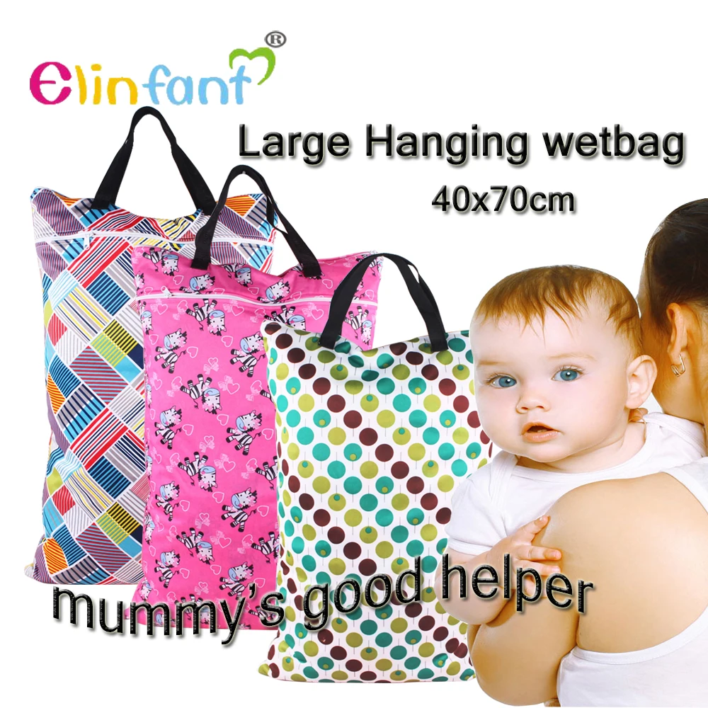 Elinfant 1 pcspail bag large hanging wetbag nappy diaper bag laundry
