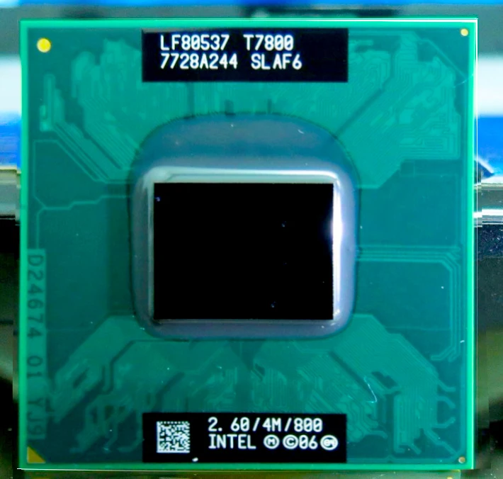 Original T7800 intel core 2 duo processor t7800 4M 2.60 GHz 800 MHz CPU ...