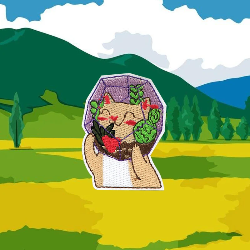 2 шт./лот Мультяшные Животные Кошки застывающиеся в стекловолокне вышивка патчи