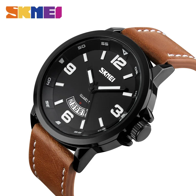 skmei fashion casual quartz watches leather complete calendar 50m water skmei fashion casual quartz watches leather complete calendar 50m water