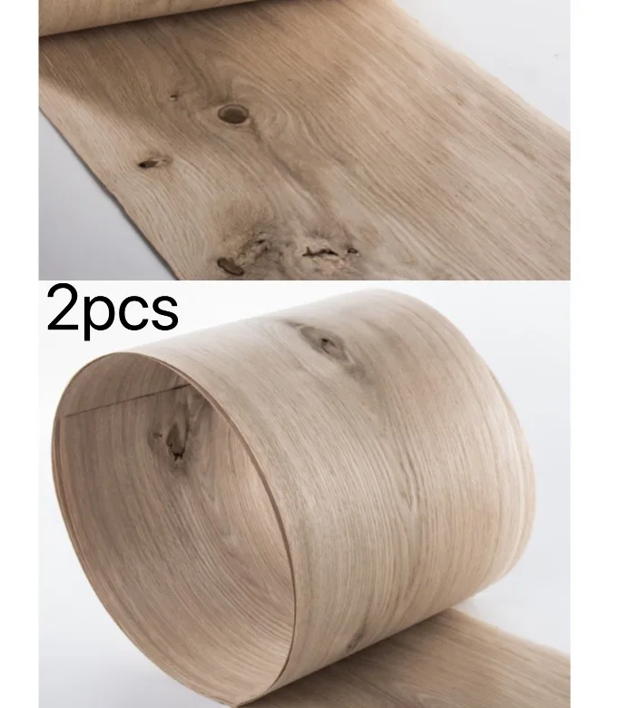 

2Pieces/Lot Length: 2.5Meters/Piece Thickness:0.52mm Width:20cm Natural Knots White Oak Wood Veneer