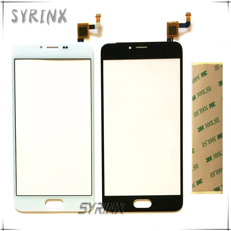 

Syrinx With 3M Tape 5.2" Mobile Phone Sensor Touchscreen For MEIZU M5 Mini Touch Screen Panel Front Glass Digitizer + Track No.