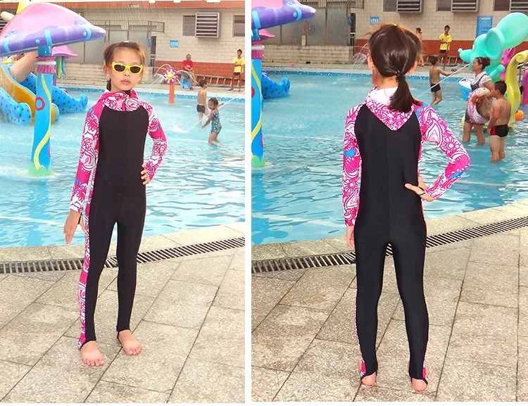 Детский купальник, солнцезащитный костюм для дайвинга для мальчиков и девочек, хороший эластичный гидрокостюм для детей, однотонный Детский костюм для дайвинга