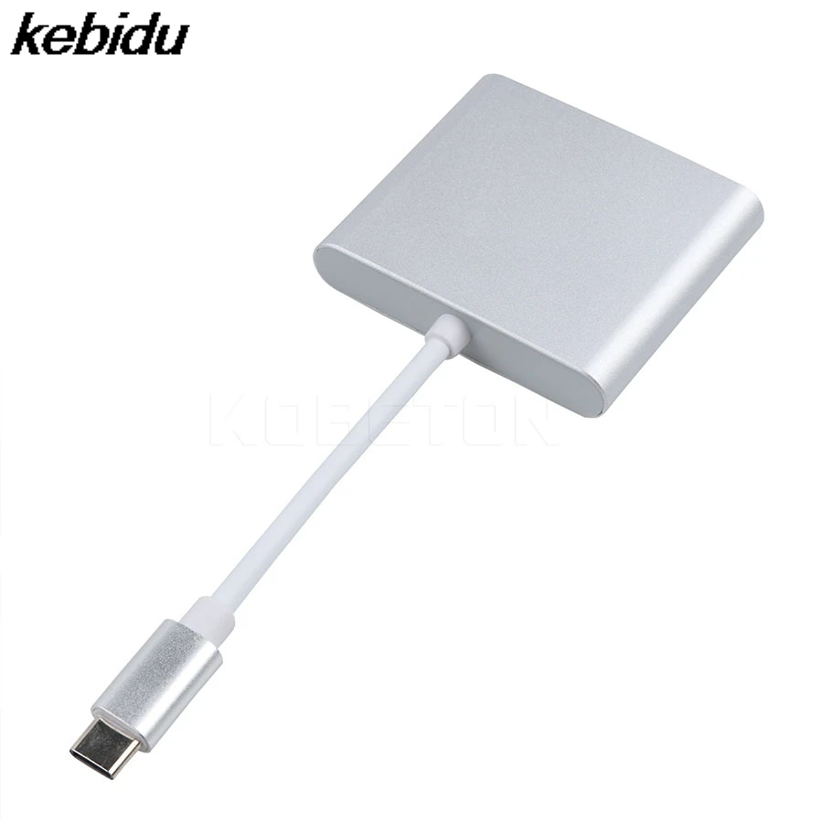 Kebidu usb type-C к HDMI видео адаптер данных USB-C конвертер type C USB3.0+ PD зарядный концентратор для Apple Air Pro Dell XPS 12/13