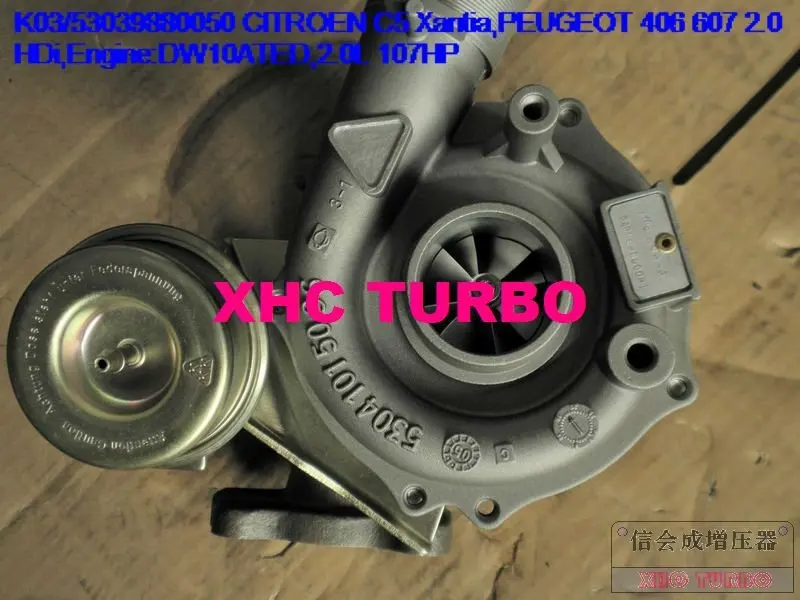 

NEW K03 53039880050 0375G3 0375G4 Turbo Turbocharger for CITROEN C5 C8 Xantia PEUGEOT 406 607 HDi DW10ATED 2.0L 110HP