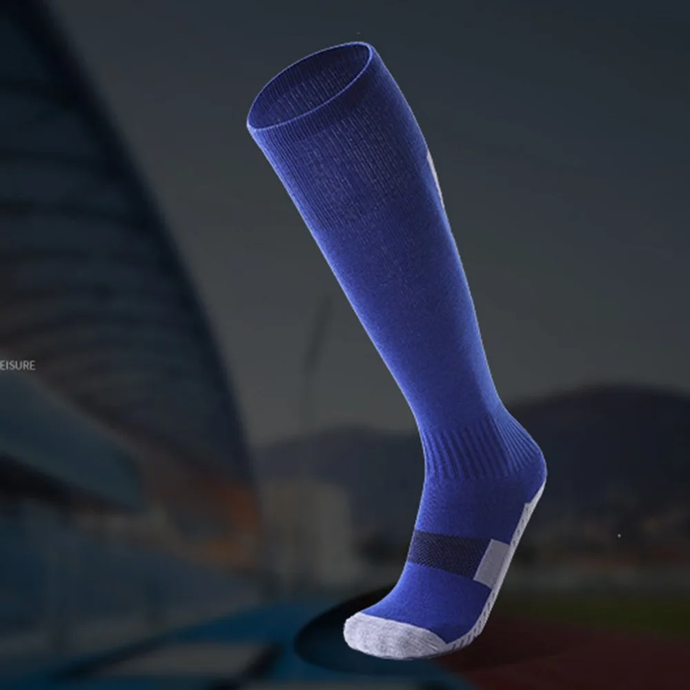 1 Pair Anti-Slip Soccer Sports Socks Men Sock Football Knee Above Long Stockings High Socks for Baseball Basket Sports