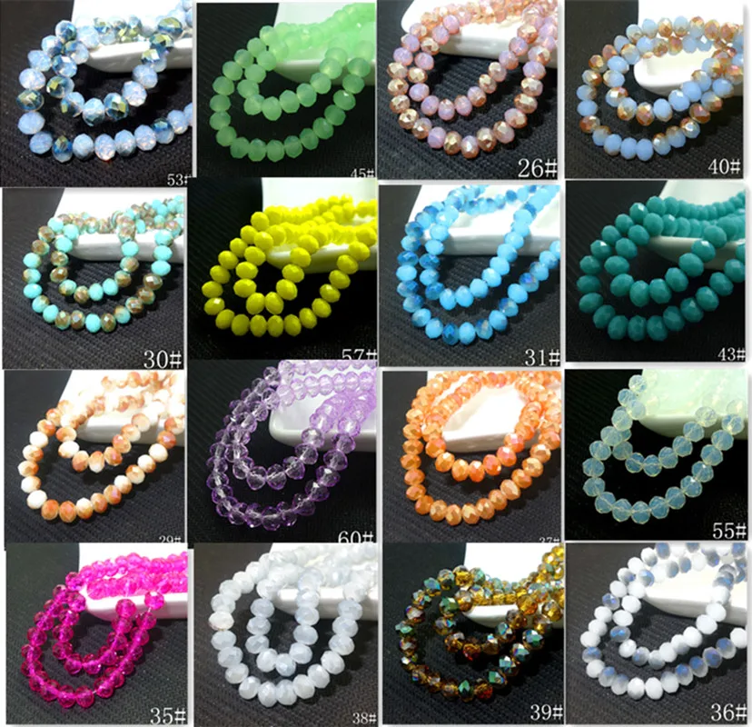 

Wholesale lots 100pcs Faceted CRYSTAL glass Loose Spacer beads hot 6x4mmDIY