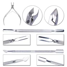 Портативный 3 шт из нержавеющей стали для удаления резак набор маникюр уход педикюр лак для ногтей Инструменты