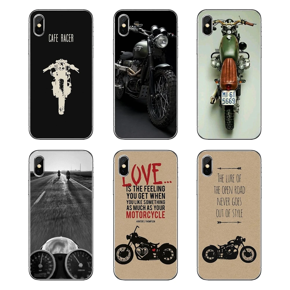 Для iPod Touch iPhone 4 4S 5 5S 5C SE 6 6S 7 8 X XR XS Plus MAX мягкие прозрачные чехлы для мотоциклов и