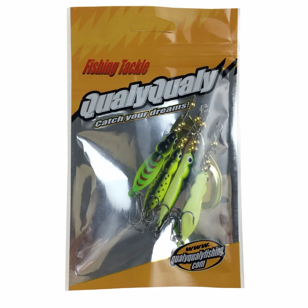 Frogs Glow In Dark Fishing Lure Bass Spinner Bait Spoon Fishing Tackle Bass Best