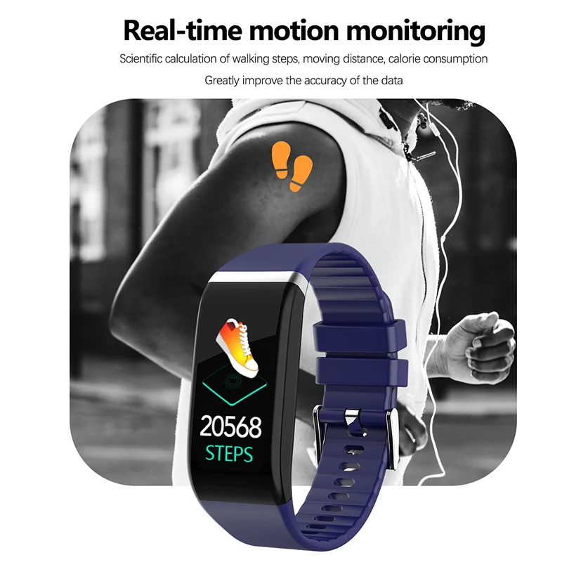 Smart Bracelet Heart Rate Blood Pressure Oxygen Exercise Bluetooth Step NK-Shopping