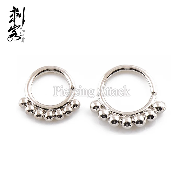 

Brass Simple Ball Septum Clicker Indian Nose Piercing Jewelry Lot of 10pcs