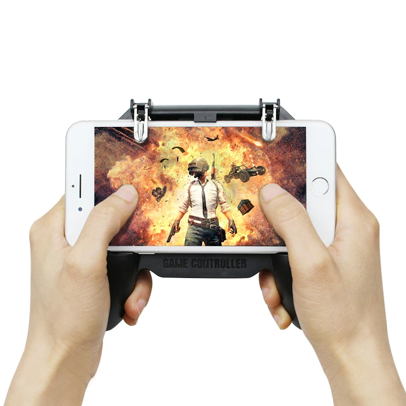 Pubg Controller Joystick Pubg Mobile Trigger L1R1 Shooter Gamepad Phone Holder Cooler Fan with 2000/4000mAh Power Bank