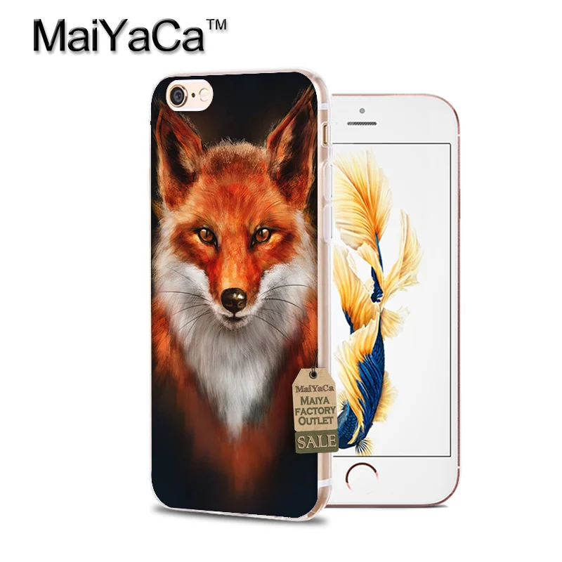 Чехол MaiYaCa для iphone 7 6 X чехол телефона с изображением милой лисы в осенних листьях